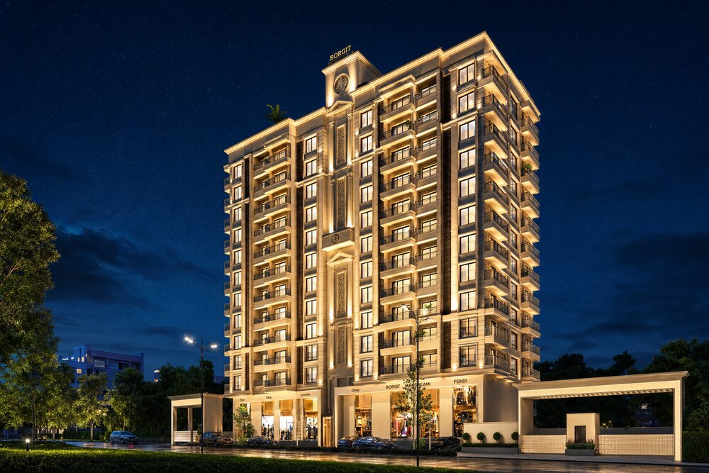 B-Orbit Mangalam tower at dusk, Gangapur Road, Nashik